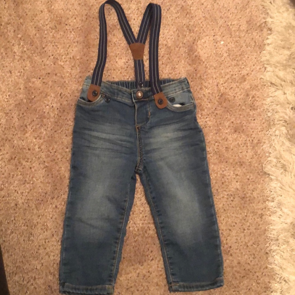 Jeans and suspenders